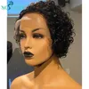 13x6 Lace Front Short Curly Bob Wig Free Part 150 Density 13x4 Lace Frontal Deep Curly Human Hair Wig Remy Brazilian xcsunny