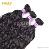 熱い販売水の波ブラジル人の髪の髪の毛の髪織機100％未処理の人間の髪の伸び3束の人間の織物Vmae髪のヘアピースOpp
