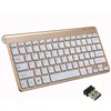 2.4G sans fil clavier souris Combos Mini multimédia Combo ensemble pour ordinateur portable Mac ordinateur de bureau TV fournitures de bureau