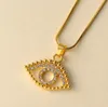 Devil039S Eyes Pendant Necklace Evil Eye Jewelryチャームペンダント4葉のゴールドチェーンファッションアクセサリーWhole1779593