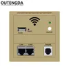 300Mbps 86 painel em parede sem fio AP Router Poe 220V WiFi Acesso Wifi In-Wall AP sem fio WiFi Roteador Color Gold