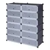 atacado 12 cubos sapato rack diy organizador de armazenamento de plástico organizador de armazenamento de armário de armário