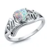 Großhandel – geformter großer Edelstein-Opal-Ring, Love Mom-Ringe, modisches Geschenk zum Muttertag und Geburtstag der Mutter