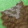 Brazilian Weave Clip In Human Hair Extensions Body Wave 100G 8 Pieces/Set Brazilian Remy Hair Extensions