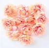 Konstgjord blomma 5cm Silk Spring Rose Head for Wedding Party Home Decoration Diy Wreath Presentförpackning Scrapbook Craft GB644
