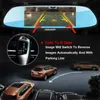 7 "grand écran anti-éblouissement voiture DVR dash cam miroir enregistreur de données 2Ch 170° + 120° grand angle de vue enregistrement en boucle G-sensor