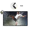 Tela do projetor portátil 16: 9 150 polegadas Dobrável Branco LED telas de projeção para filmes de cinema em casa montado na parede
