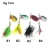 Rompin Fishing Lures Spinner Wobblers CrankBaits Jig Shone Metal Sequin Trout Spoon With Feather Hooks for Carp Fishing Pesca6637191