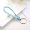 30 color Leather Braided Woven Keychain Rope Rings Fit DIY Circle Pendant Key Chains Holder Car Keyrings Jewelry accessories in Bulk JXW917