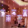 Christmas LED Night Lamp Garland Lights 3D With Remote Control USB Lamp For Door Window Holiday Decoration Bedroom Fairy Lights