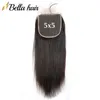 4X4 5X5 6X6 Fechamentos de renda superior brasileiro HD Cabelo virgem humano tece fechamento pré-arrancado com cabelo de bebê Onda de corpo reto encaracolado profundo onda solta cabelo molhado e ondulado Bella