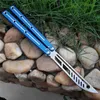 Balisong Sea Monster Kraken Aluminum+G10 핸들 440C 블레이드 트레이너 나이프 날카로운 접이식 나이프 부싱 시스템 무료 스윙 나이프