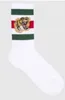 Tiger Embroideried Socks Mens Womens Underwear Skateboard Streetwear Stockings Socks Striped Design Lovers Cotton Blend Athletic Socks
