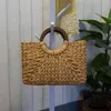 Designer- Vrouwen Vintage Rattan Handtas Vrouwelijke Boheemse Summer Beach Strawtassen Dame Simple Weave Bag Handmade Casual grote tote SS3032