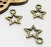 Breloques étoiles en alliage, 500 pièces/lot, breloques en Bronze Antique, pendentif pour collier, résultats de fabrication de bijoux 13x11mm