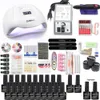 Nail Art Kits 72W Lampenset für 20 Farben Nagellack Kit 35000RPM Bohrmaschine Werkzeug Acryl8009075