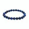 6 MM 8 MM 10 MM Pedra Natural Azul Pulseiras Para Homens Cura Tigre Beads olho cadeia Wrap Bangle Moda Jóias Presente