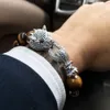 McLlroy Bracelet Men Stone Bead Luxury Bracelet HommeファッションドラゴンCZ