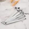 5pcs set mini Measuring Spoons Stainless Steel Round Measure Spoon for Liquid Dry Ingredients Useful Sugar Cake Baking Spoon kitch3360790