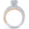 Contrast kleur diamant ring cross ring crystal verlovingsringen voor vrouwen trouwring en zanderige mode-sieraden 080420
