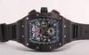 Fashion Black Rubber Face Mens Mechanisch automatisch horloge