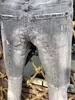 Мужские джинсы дизайнер Мода Стиль Байкер Джинсы Синий Омывается Письмо отпечатанных Узкие джинсы Мужчины Плюс Размер EUR Размер 29-38