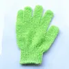 5PCS Bath Presher Rękawica do obierania złuszczającej rękawiczki rękawicy Pięć palców Scrubber Gąbki do kąpieli
