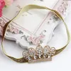 Baby Infant Luxury Shine diamond Crown Headbands girl Wedding Hair bands Children Hair Accessories Christmas boutique party supplies gift Y