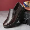 Vendita calda-scarpe da uomo scarpe slip-on cool mocassino antiscivolo traspirante casual da lavoro appartamenti padre punta tonda zy377