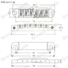 En uppsättning av guldrulle sadelbrygga och bakstycke för elektriska gitarrtillbehör delar Musikinstrument Small StopBar Studs4434818