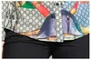 2020 Camicia da donna di lusso Designer Plus Size Elegante manica lunga a maniche lunghe Collo stampato Stampato Bottone a bottone Blouses Slim Pankway Shirt per ufficio Top
