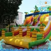 Yard Bounceau de dinosaure gonflable grand château de glissière gonflable colorée pour les enfants jeu