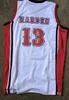 Lakewood Aditya High School James Harden # 13 Preto Colégio Branco Retro Basquete Jersey Masculino Costume Número Personalizado Nome Camisolas