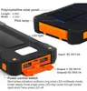 20000 mAh Güneş Enerjisi Bankası Su Geçirmez Şarj Çift USB Harici Şarj Açık Mobil Taşınabilir Pil Powerbank
