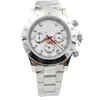 Mens Watch All Subdials Work Quality Factory 40mm Automatic Mechanical Movement Sapphire Glass Mens White dial Watches