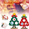 Christmas Tree Ornament Mini Painted Wooden Card New Year Gifts For New Year Door Wall Hanging Xmas Decoration