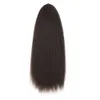 Yaki wave synthetisch 22 inch kinky steil haar met twee plastic kammen paardenstaart extensions clip in1000884