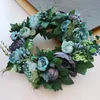 Artificial Flower Garland Silk Wreaths Door Party Hanging Wall Window Ornament Wedding Party Decoration Wreaths XD23189