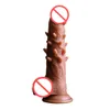 Mjuk silikon taggad manlig penis realistisk stor dildo med sugkopp kvinnlig onani sexleksaker för kvinnor5736713