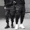 Parachutiste tactique Hip Hop Joggers hommes noir sarouel multi-poches rubans homme pantalons de survêtement Streetwear pantalons décontractés M-3XL