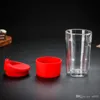 Gobelets isolés résistants à la chaleur Tasse à café en verre à double pont Couverture en silicone Tasse Manchon d'isolation thermique Bureau 24 8byE1