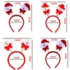 Orelhas de Natal Headband For Kids Adulto Cervos do Natal Festa de Natal ofertas de Santa Xmas Faixa de Cabelo Fecho Headwear Xmas presente JK1910