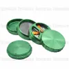 Innovative Design Aluminum Smoking Herb Grinder 2.5" 4 Piece Metal Tobacco Herb Grinders With Pollen Catcher Accessories