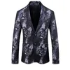 Moda Slim Fit Blazer Men 2020 Chegada Nova Mens Dragão Bordado floral Blazers Floral Prom Dress Blazers casamento elegante Blazer