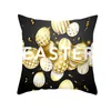 Happy Easter Pillow Case Soft Brzoskwiniowy króliczko królicze jajka królika drukowana kwadratowa poduszka poduszka 45x45 cm