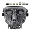 戦術的なエアソフトの頭蓋骨マスク砂漠の団地の屋外の保護装置のエアガン撮影装置全面NO03-110