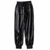 Pantalons de cargaison en satin d'été Femmes Europe lâche de sport décontracté joggers streetwear