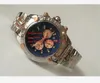 공장 공급 업체 상단 고품질 손목 시계 47mm 로즈 골드 2 톤 석영 크로노 그래프 블루 다이얼 스테인레스 스틸 망 시계 시계
