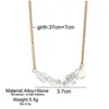 Crystal Gravel Gold Necklace Women's Stainless Steel Singapore Chain Necklace Ball Night Club Birthday Gift