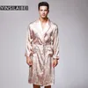 Dragon Robe de nuit Homme Homme Plus Size Hommes Peignoir Faux satin de soie chemise de nuit Kimono Homme Home Wear pour les hommes SY109 # 10